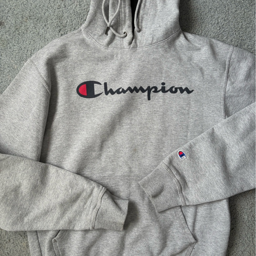 Men’s Champion Heather Gray Pullover Hoodie